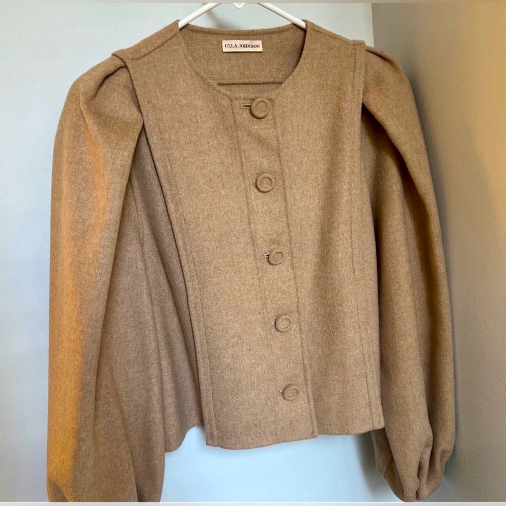 Ulla Johnson Maxine Tan Wool Jacket - Picture 3 of 7